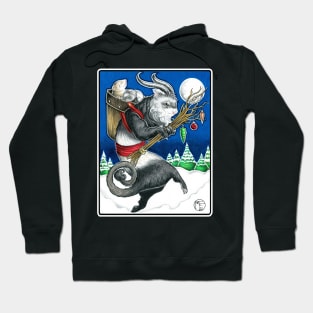 Ferret Krampus - White Outlined Version Hoodie